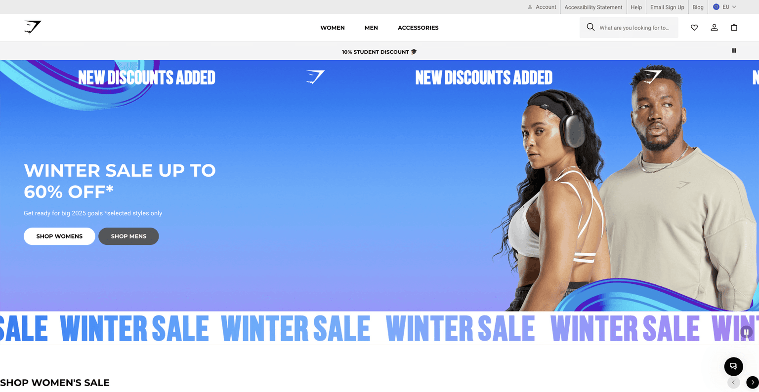 Gymshark - shopify
