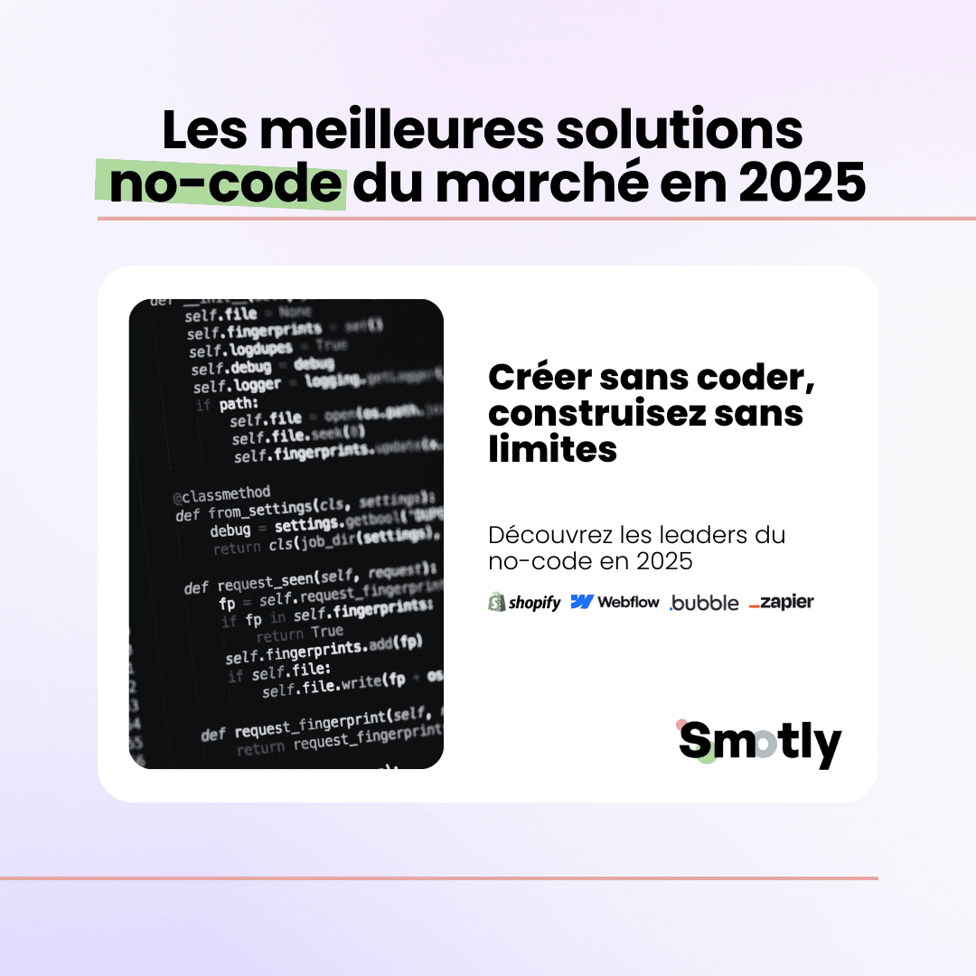 Les meilleures solutions no-code du marché en 2025