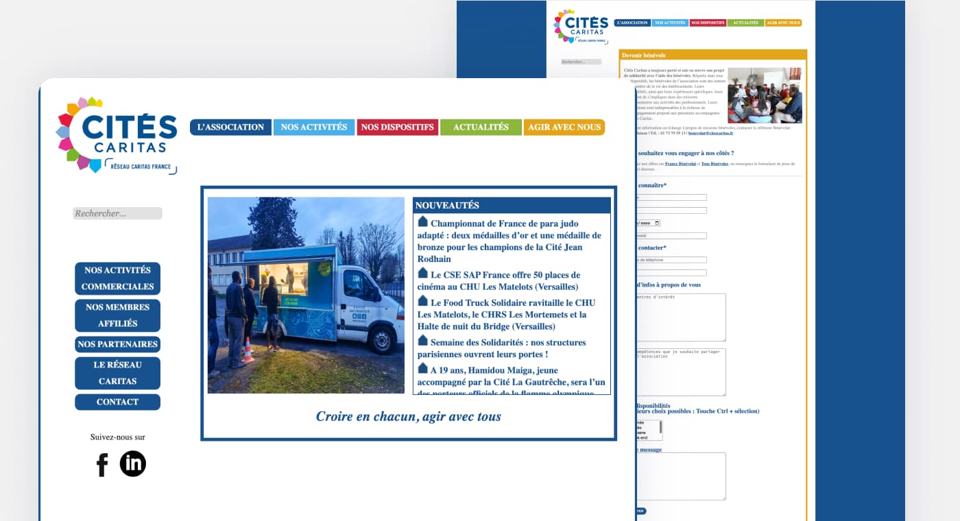 Cités Caritas - Écran 1