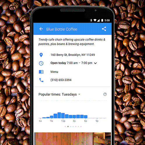 Google will soon reveal... peak hours in stores!