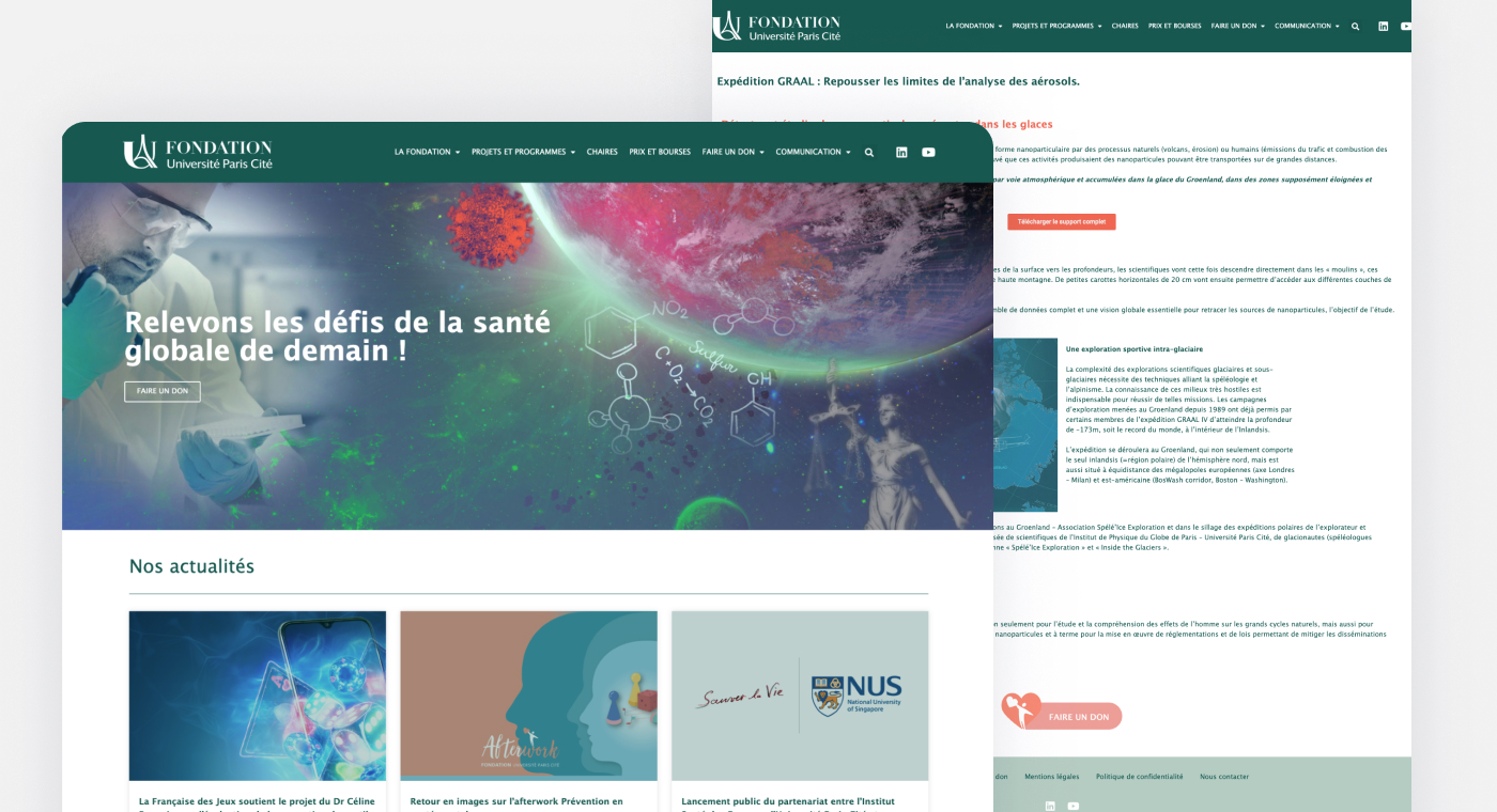 Fondation Université Paris Cité - Écran 1