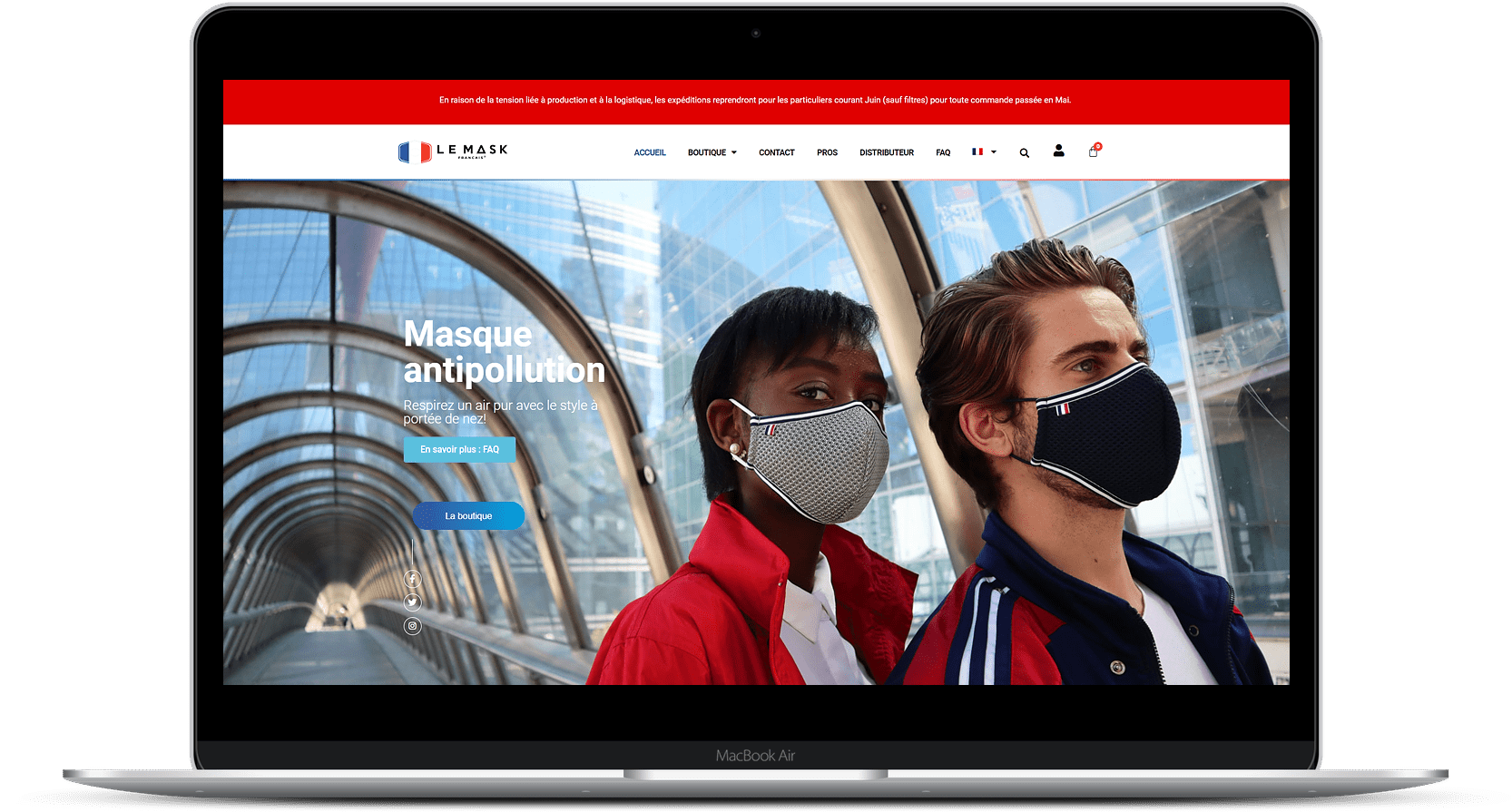 Le Mask Français website model