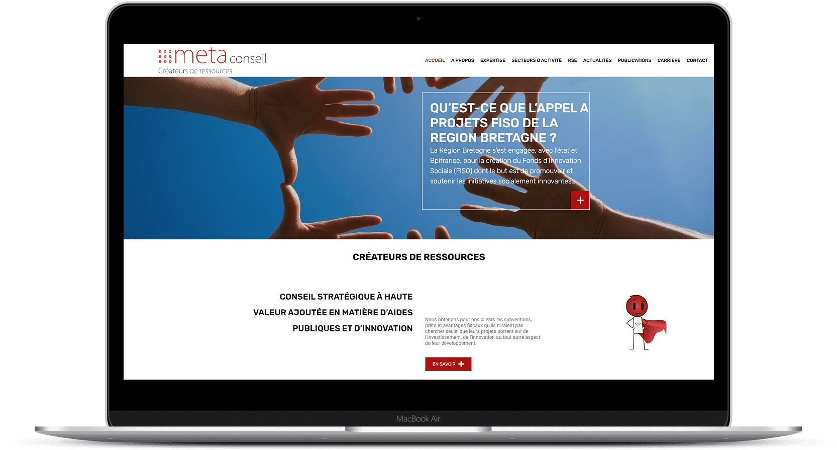 Méta Conseil website design