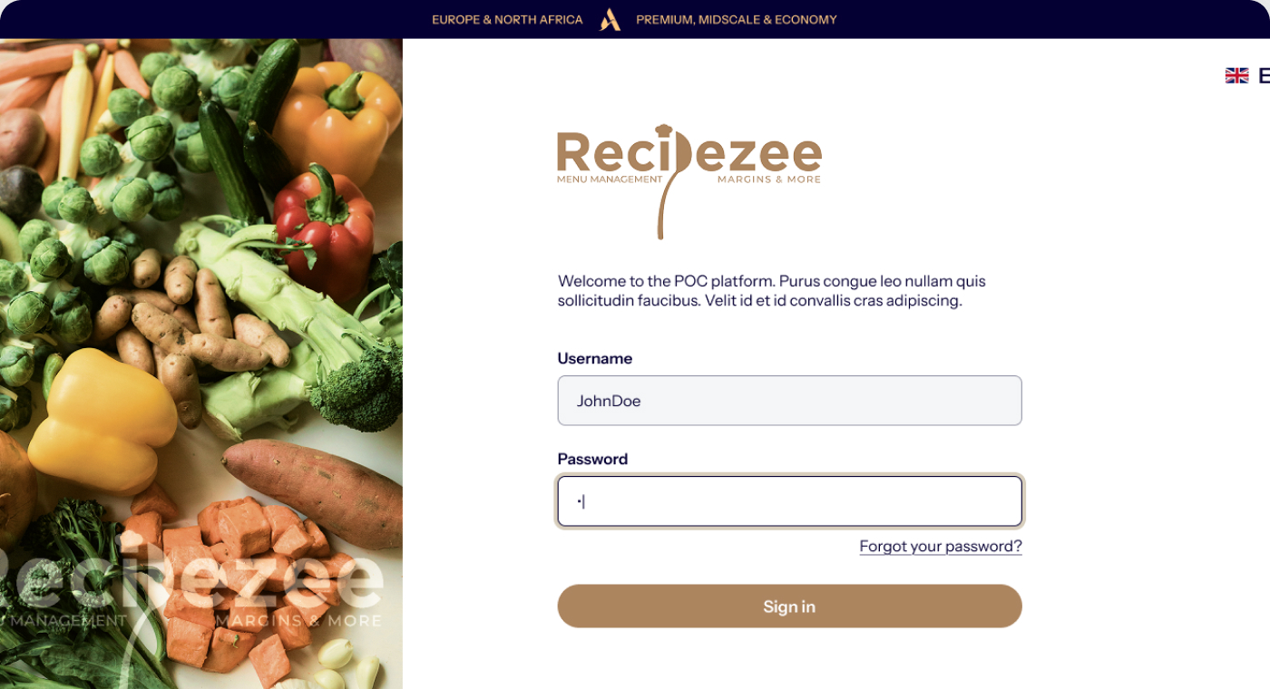 Image de la plateforme Recipezee après évolution d'Accor